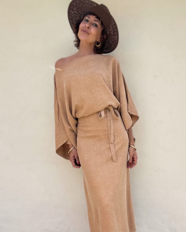 The Hanoi Dress in Sand Color
