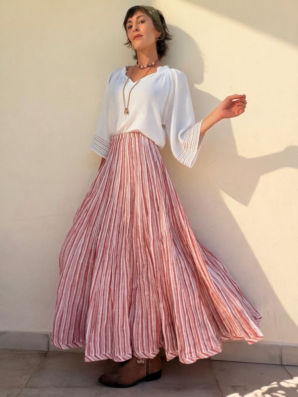 The Gipsy Skirt Red Stripes
