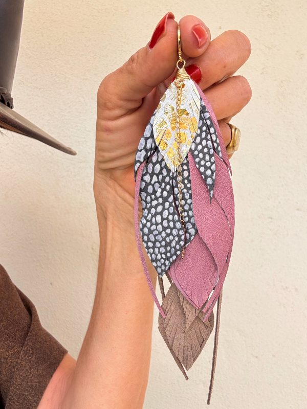 The Pluma Earring with Pink - Imagen 4