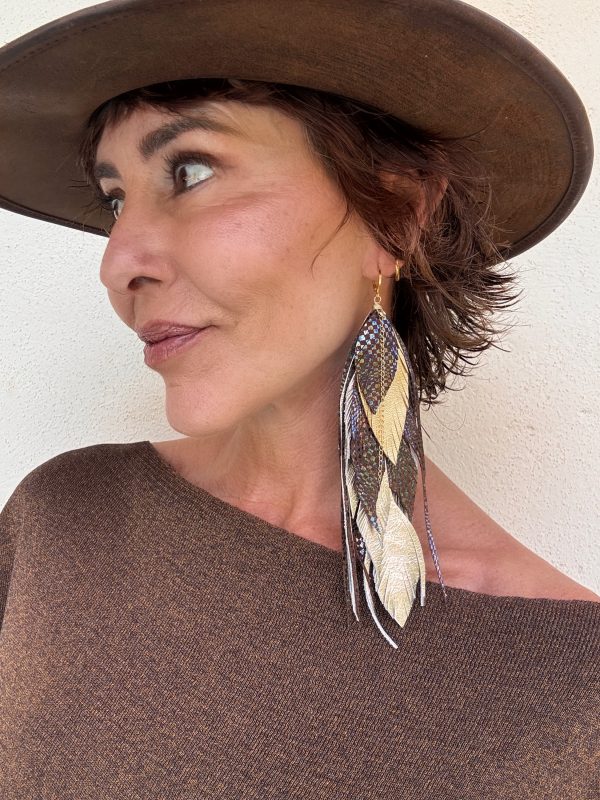 The Pluma Earring Metallic - Imagen 2