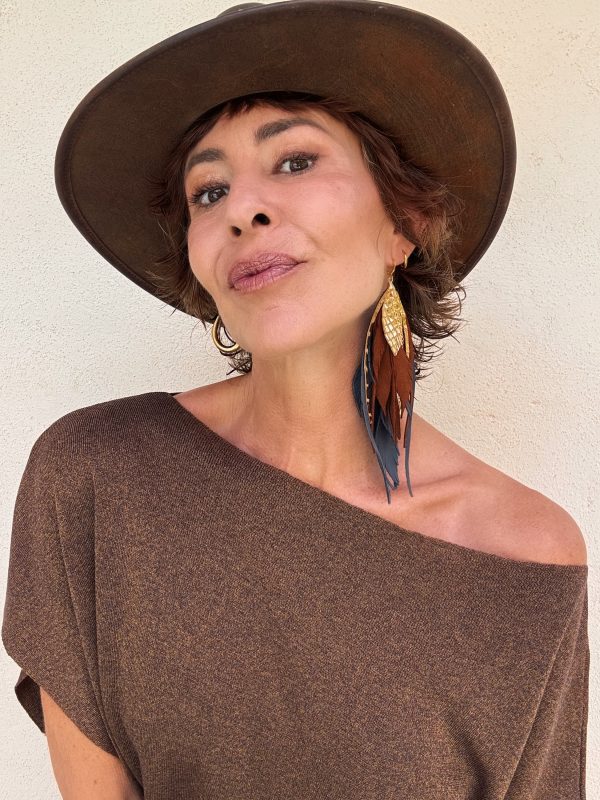 The Pluma Earring with Blue - Imagen 2