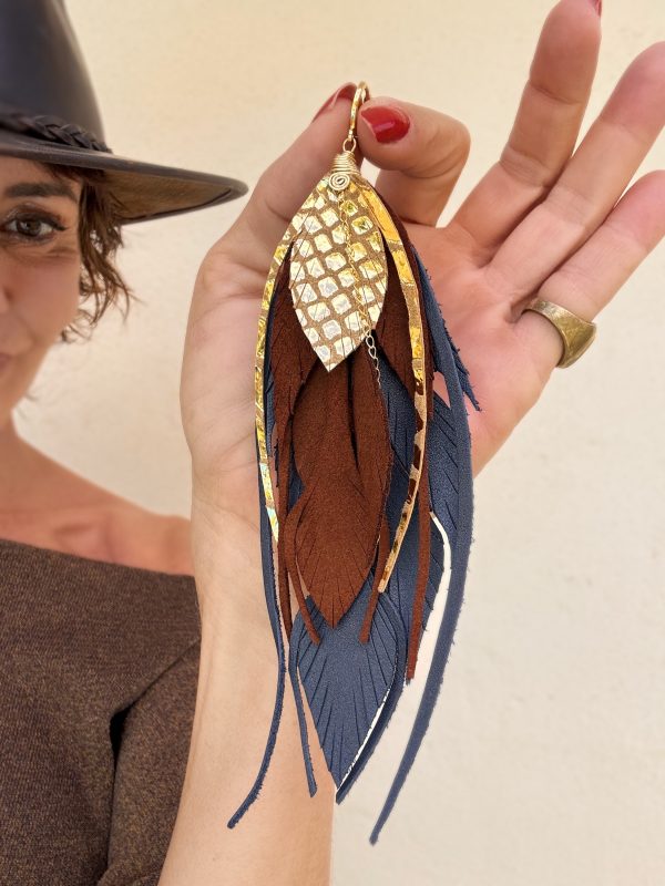 The Pluma Earring with Blue - Imagen 3