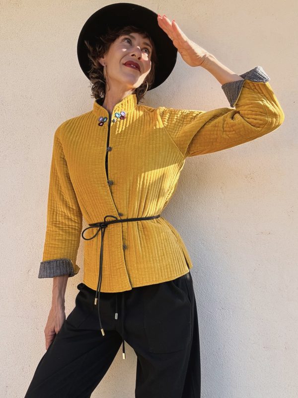 The Velvet Jacket in Yellow