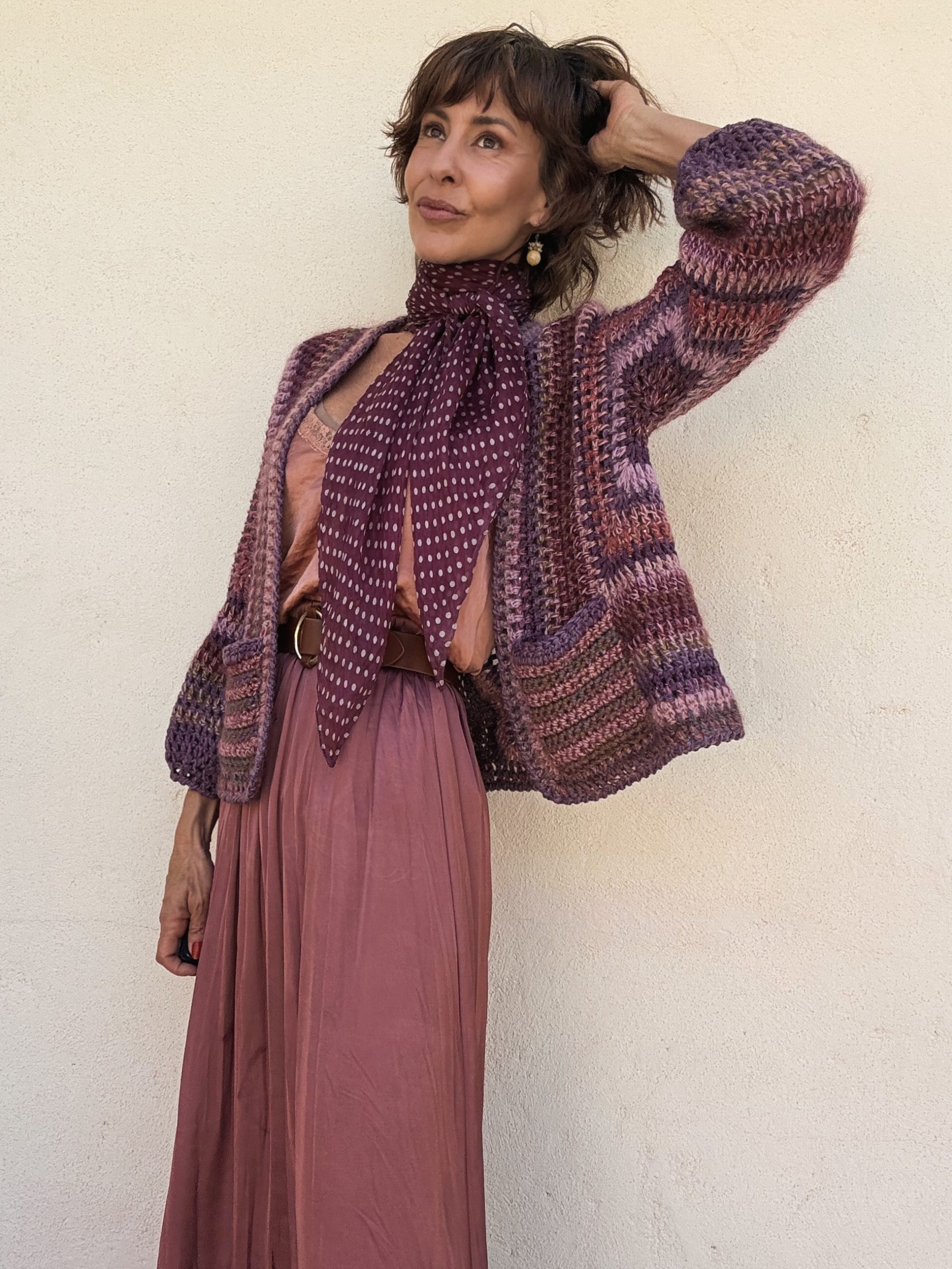 The Bimba Cárdigan in Lilacs - Imagen 4