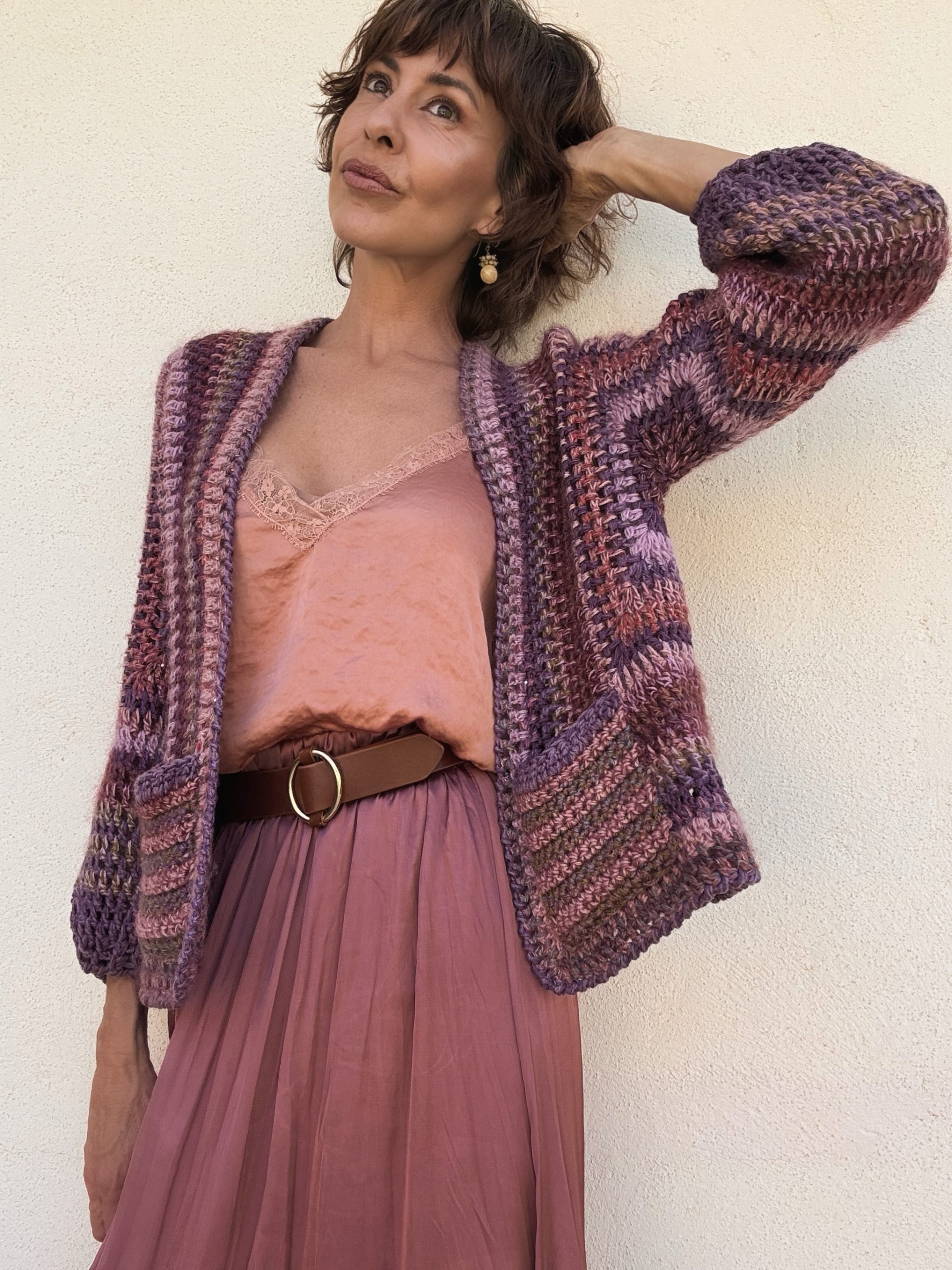 The Bimba Cárdigan in Lilacs - Imagen 6