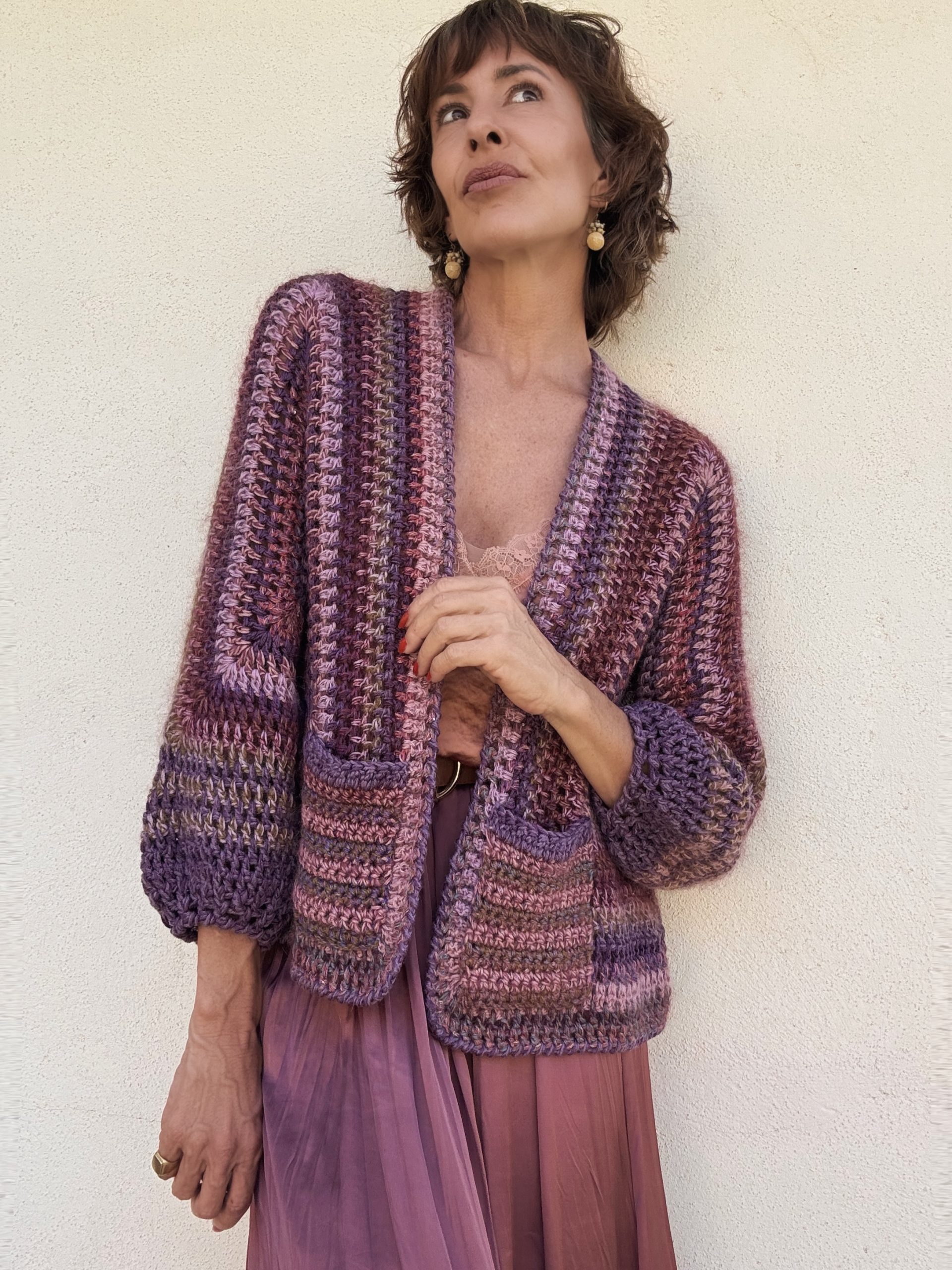 The Bimba Cárdigan in Lilacs - Imagen 5