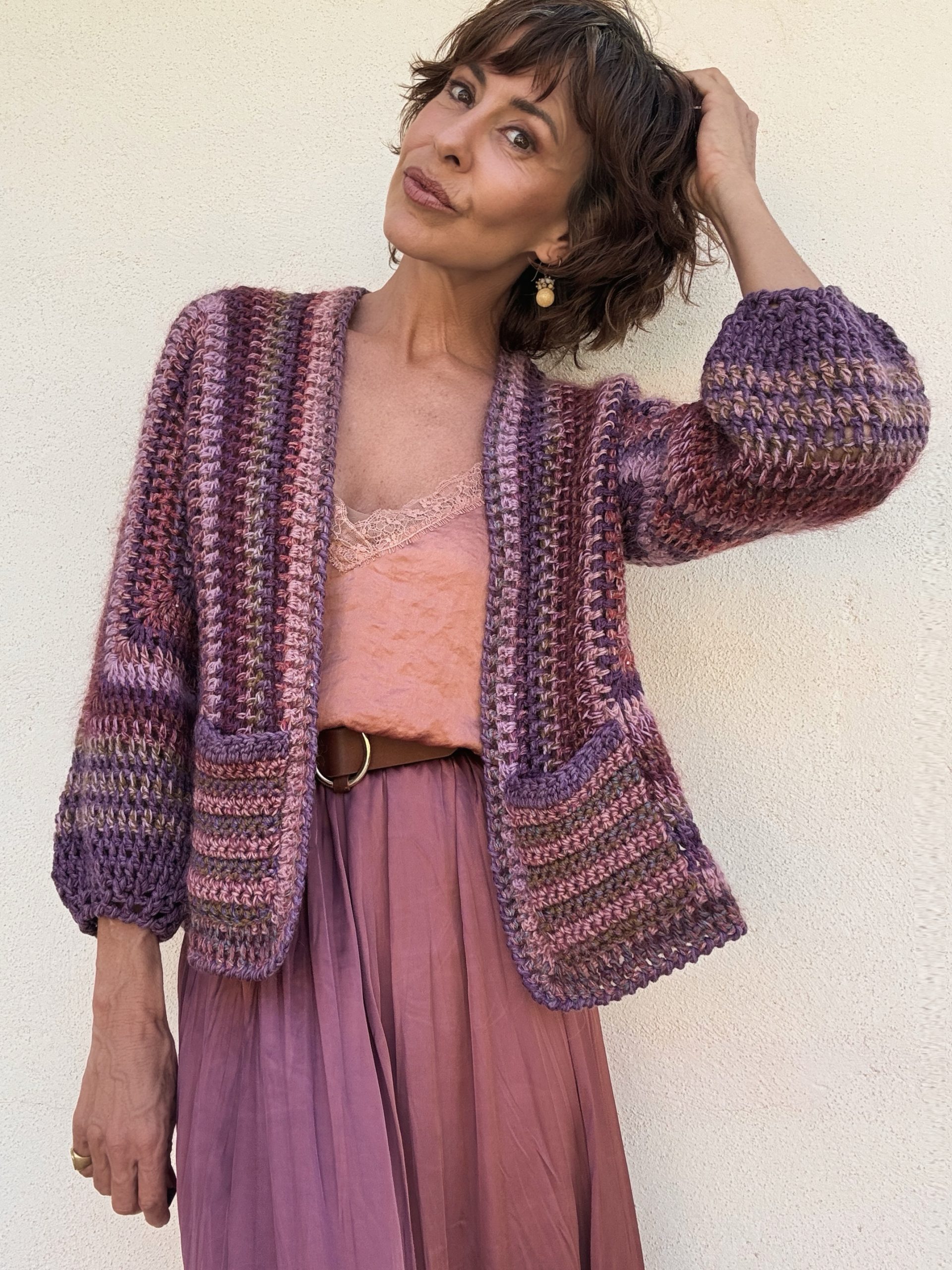 The Bimba Cárdigan in Lilacs - Imagen 8