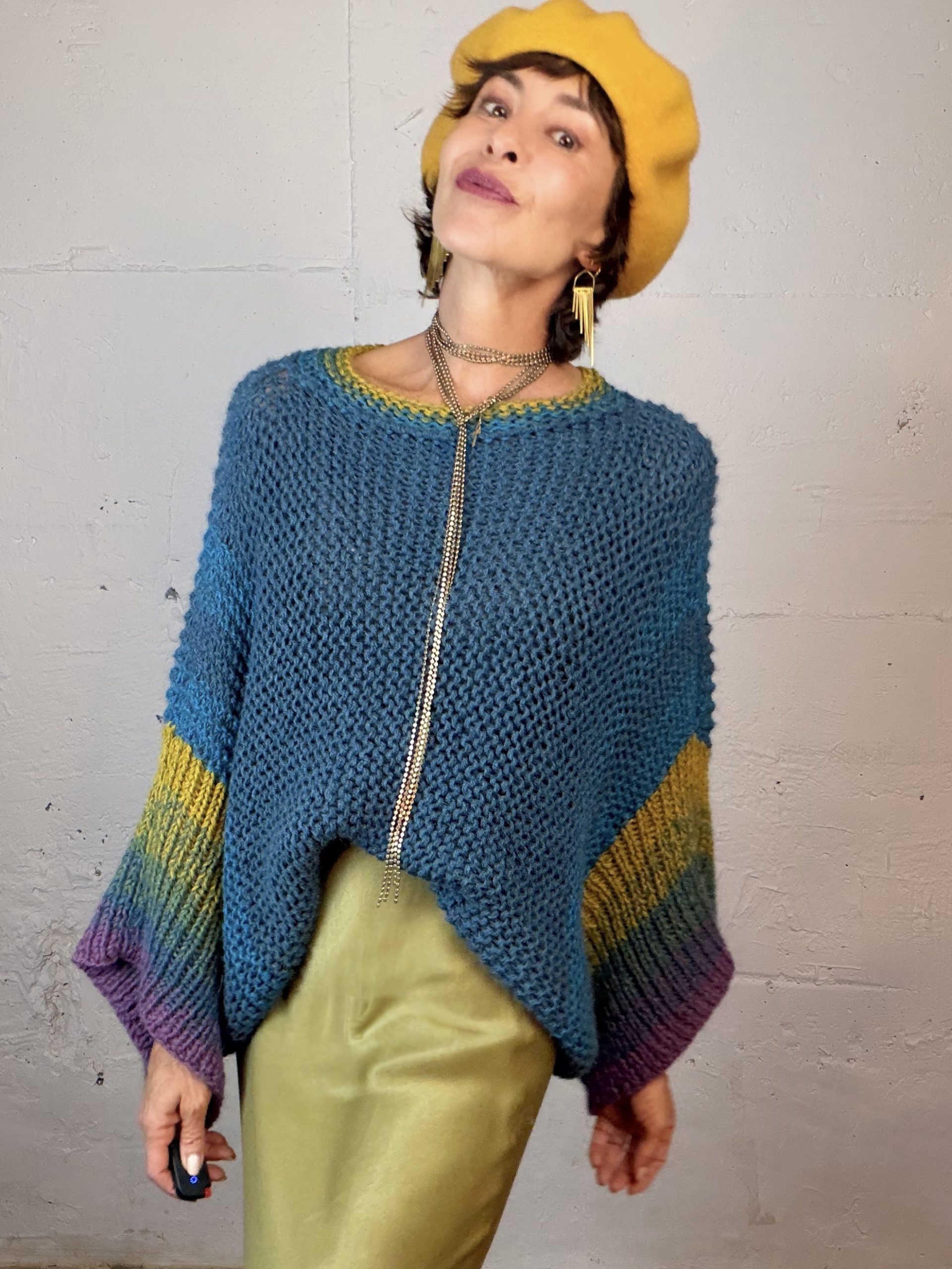 The Alpaca Suéter in Blue - Imagen 7