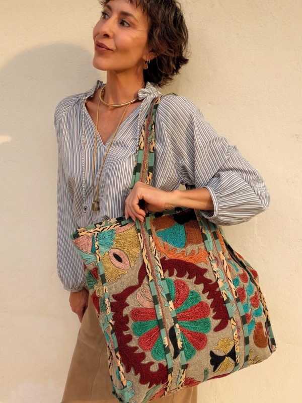 The Suzani Bag Beige II