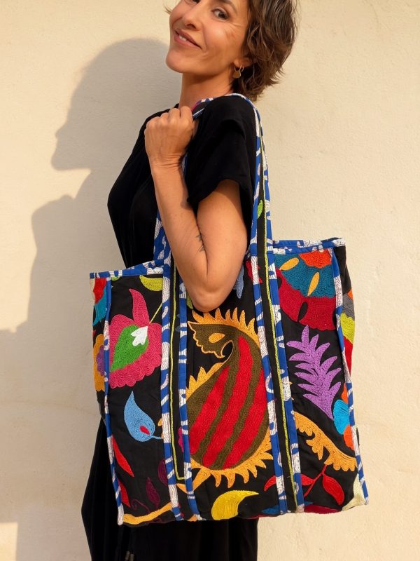 The Suzani Bag in Black