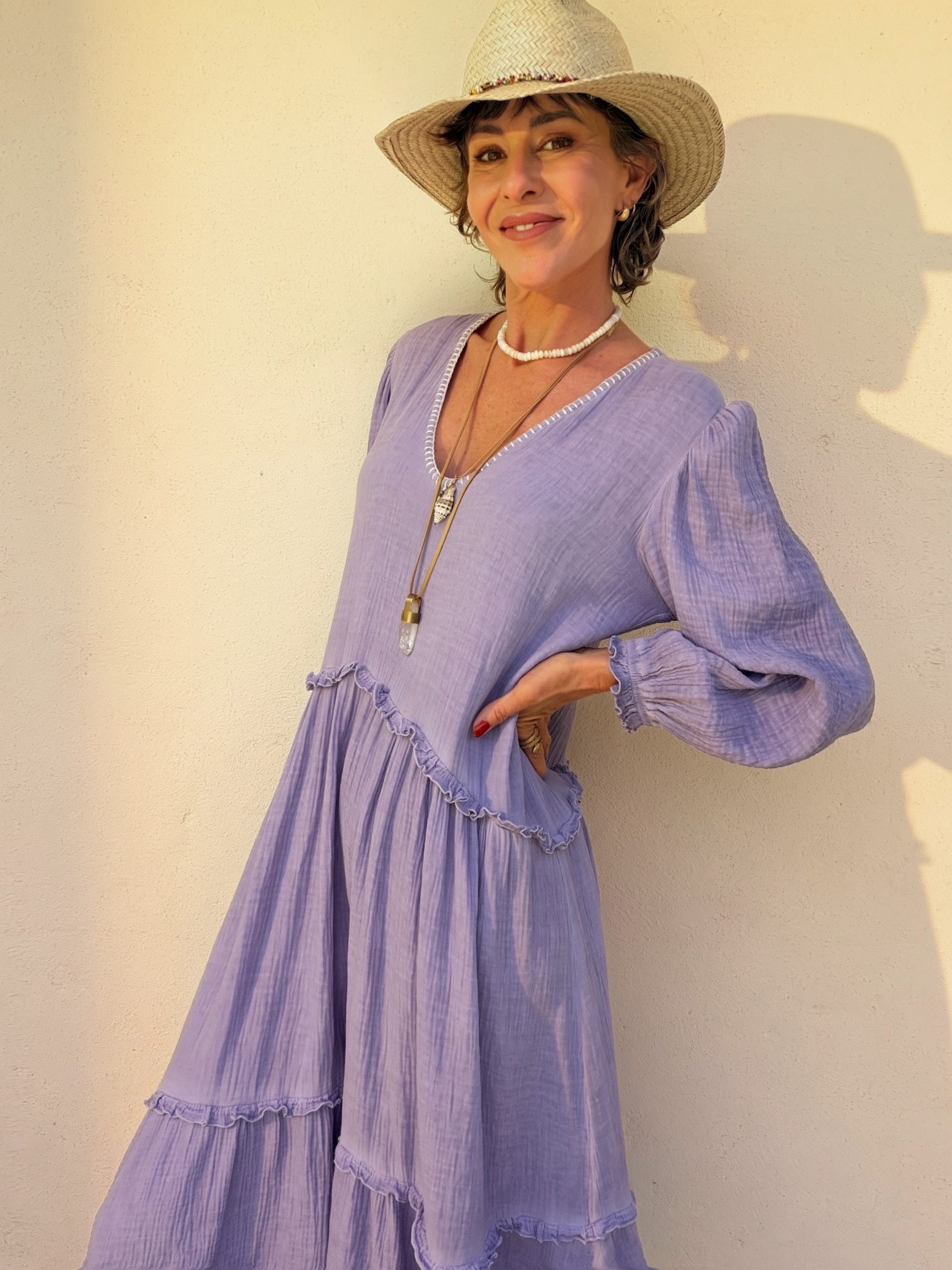 The Menorca Dress Lilac - Image 5
