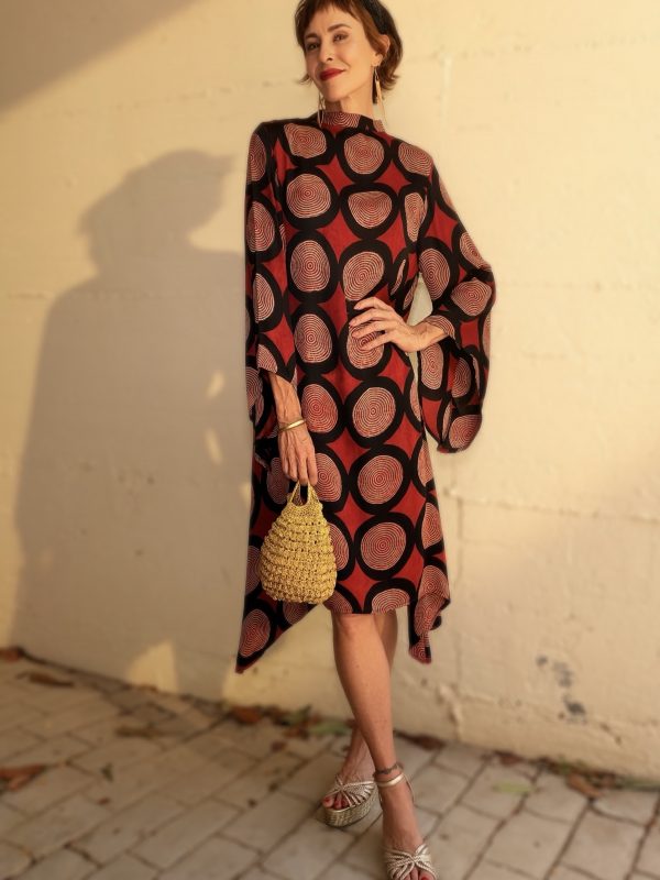 The Midi Suri Dress in Red