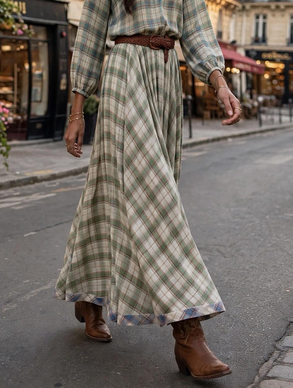 The Tartán Skirt Green