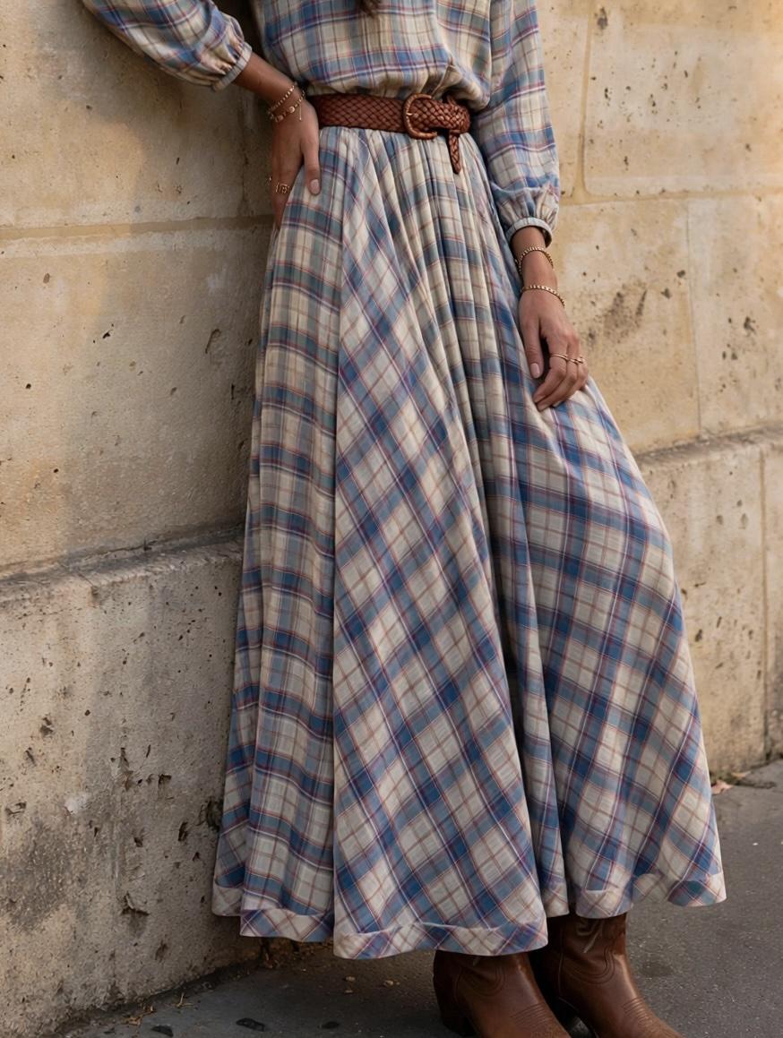 The Tartán Skirt Blue