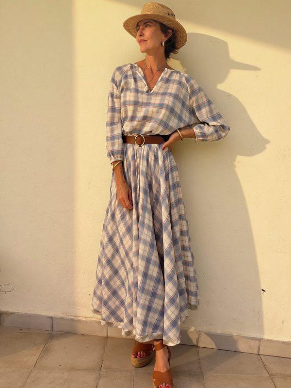 The Tartán Skirt Blue