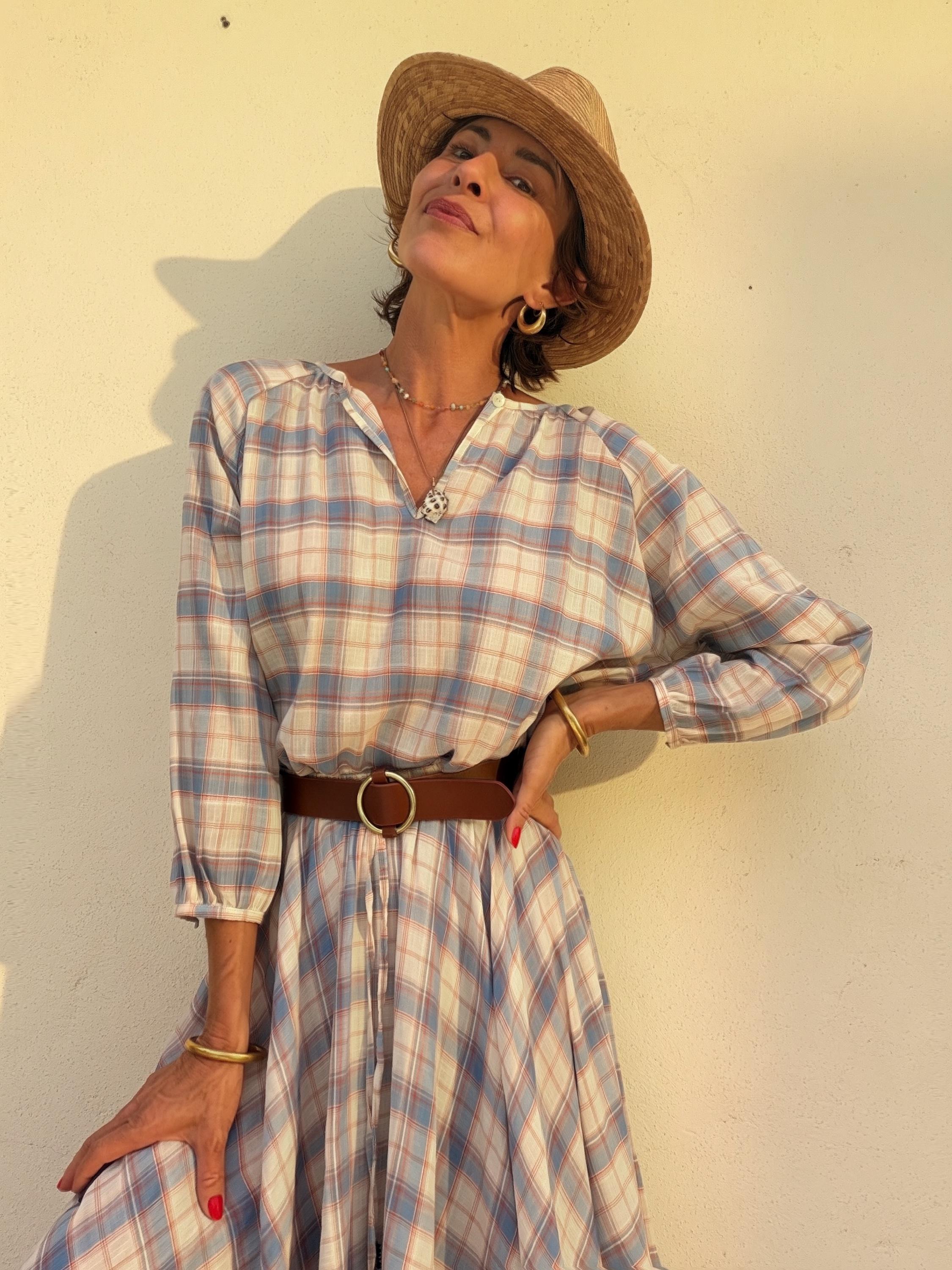 The Tartán Blouse Blue