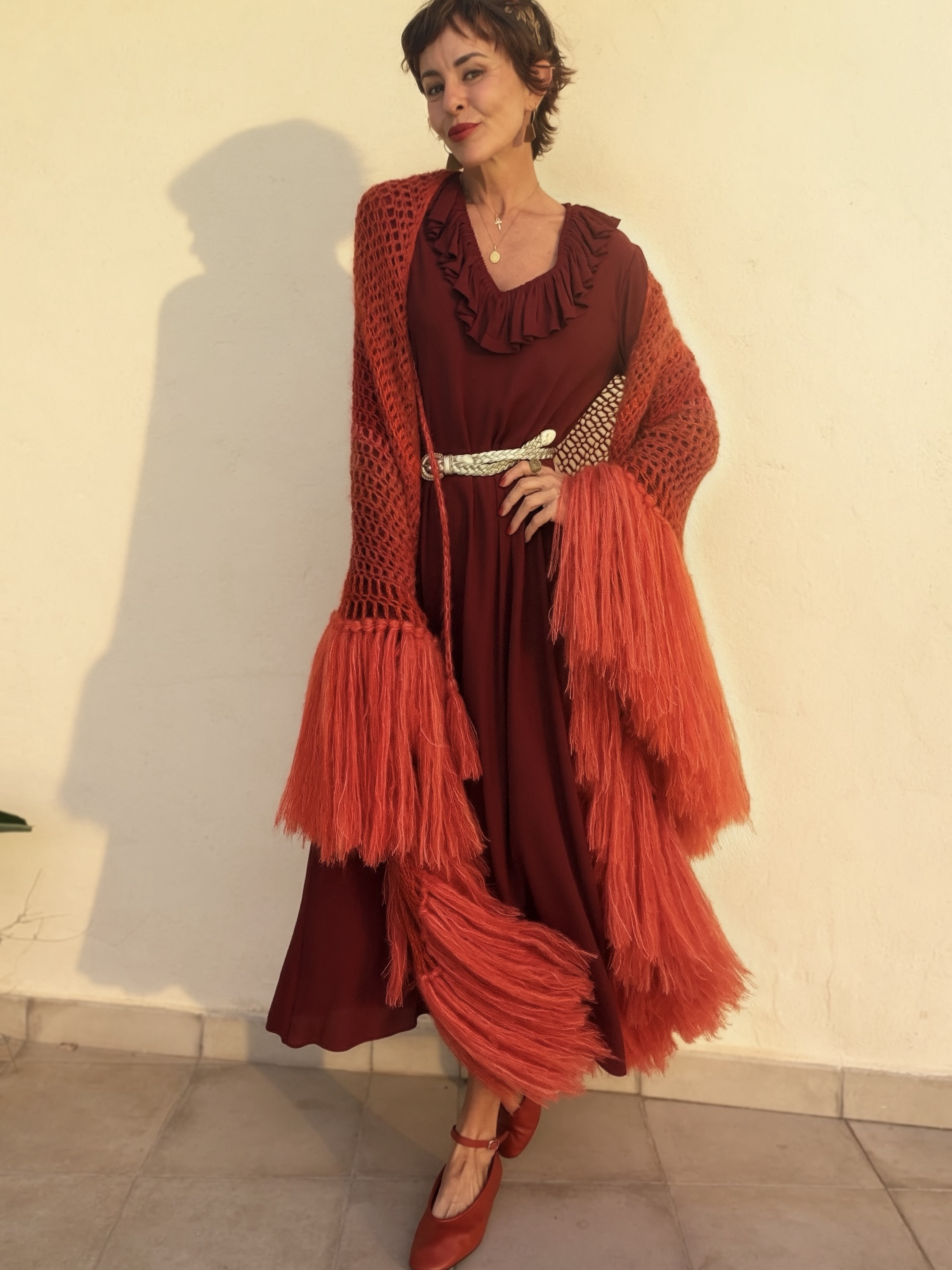 The Alpaca & Mohair Chal Pomelo - Imagen 4