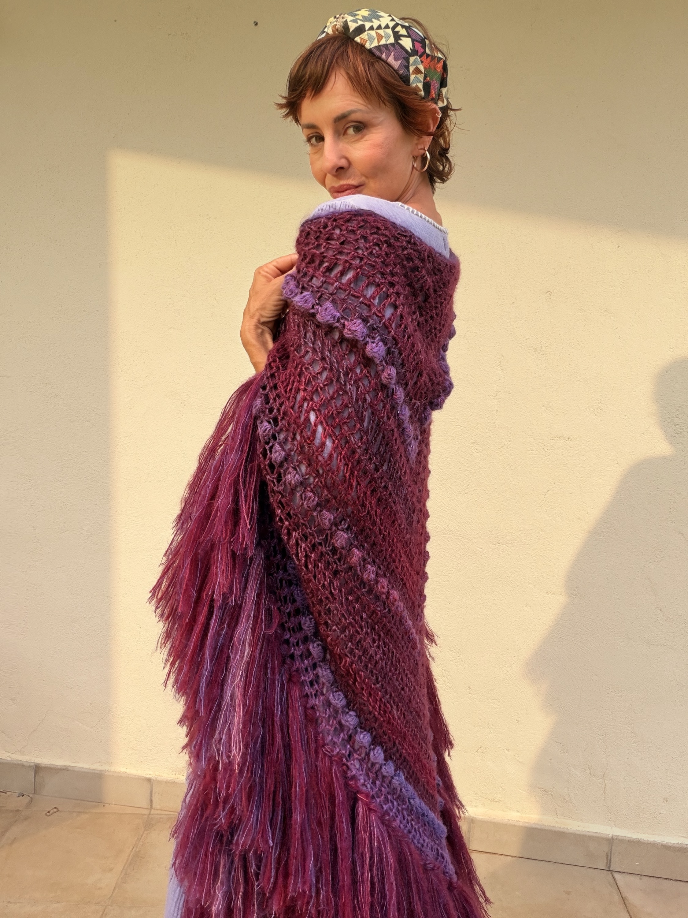 The Merino & Mohair Chal Purple
