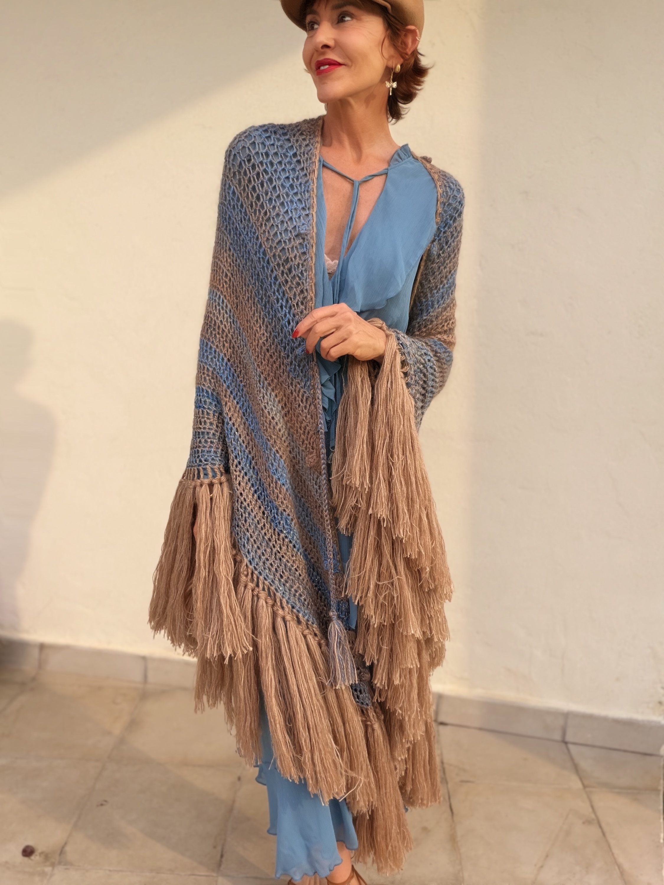 The Merino & Mohair Chal Blue - Imagen 4